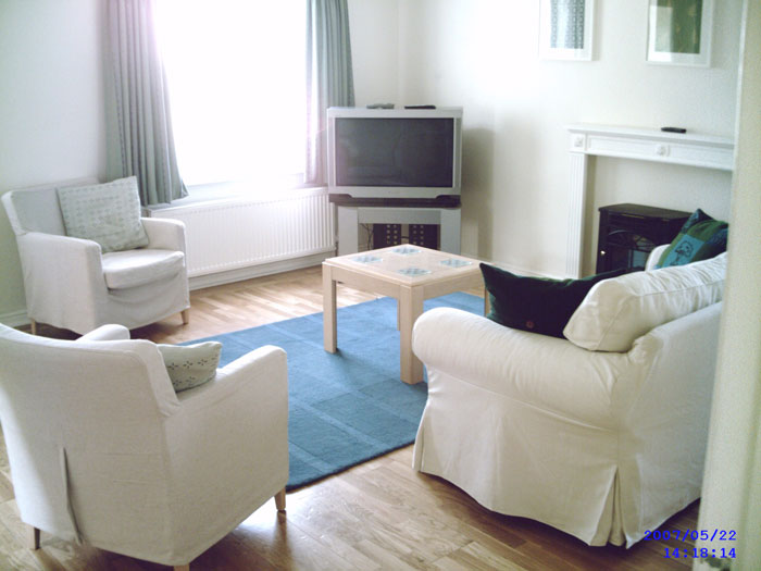 Ground floor flat — living room with sofa